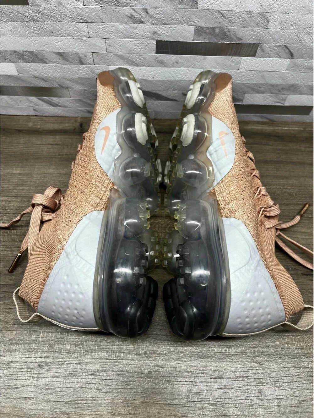 Nike VaporMax Flyknit 2 Rose Gold Pink Women's 7.5 Running Walking 942843-602